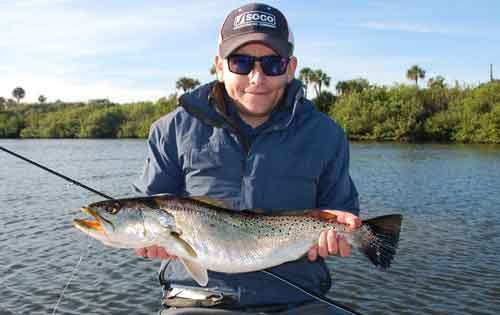mosquito lagoon trout on fly