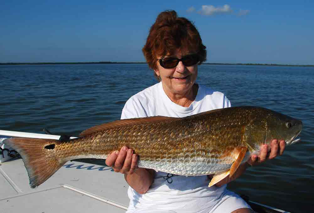Fishing for Redfish in Central Florida Mosquito Lagoon Indian River