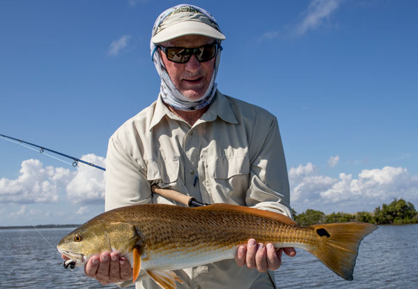 Redfish caught on a fly charter in Orlando